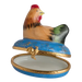 Hen Figurine for Bird Lovers Porcelain Limoges Farm Birds French Trinket Box