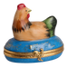 Hen Figurine for Bird Lovers Porcelain Limoges Farm Birds French Trinket Box