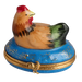 Hen Figurine for Bird Lovers Porcelain Limoges Farm Birds French Trinket Box