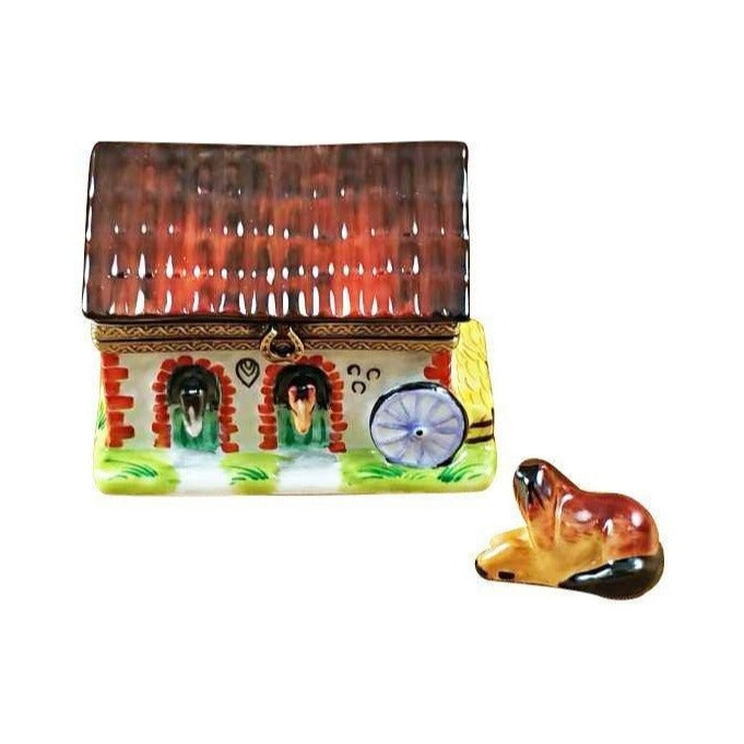 Limoges Boutique presents the Rochard Horse Barn for Equestrian, a genuine Limoges box painted by hand in France