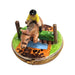 Horse Jumping w Jockey Limoges Box Porcelain Figurine-farm LIMOGES BOXES professional horse-CH7N116