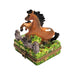 Horses in Meadow Limoges Box for Equestrian Enthusiasts Porcelain Limoges horse French Trinket Box