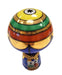 Hot Air Balloon Colorful Limoges Box Porcelain Figurine-travel vehicle-CH3S167
