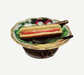 Hot Dog Delight for Food Lovers Porcelain Limoges Food French Trinket Box