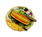 Hot Dog Delight for Food Lovers Porcelain Limoges Food French Trinket Box