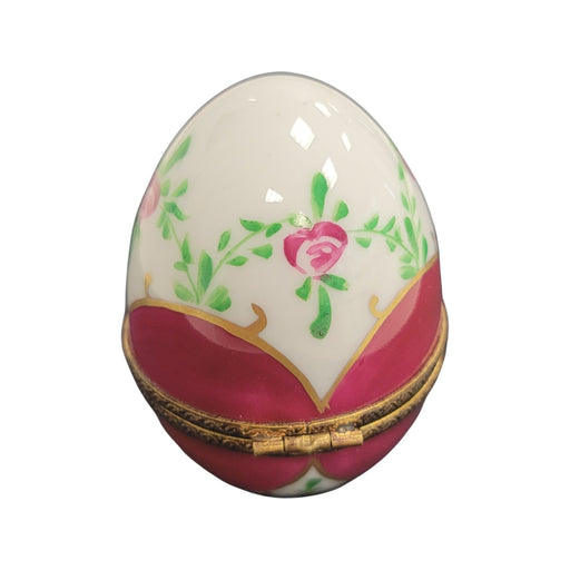 Hot Pink Decorative Egg for Home Elegance Porcelain Limoges egg French Trinket Box
