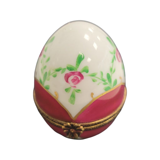 Hot Pink Decorative Egg for Home Elegance Porcelain Limoges egg French Trinket Box