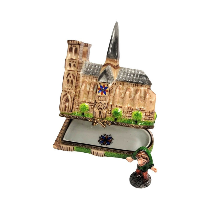 Reverse of the Hunchback of Notre Dame Last One Limoges box, painted all the way around