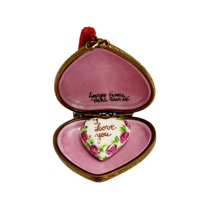I Love You Heart Tassel-hearts LIMOGES BOXES-CH8C342