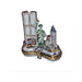 Authentic Old New York City Sky Line with World Trade Center NYC Limoges box, hand-painted in France, from Limoges Boutique