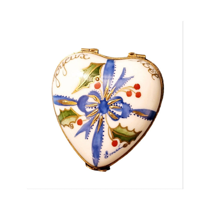 Fine art lovers will admire this Christmas Heart Joyeux Noel Limoges box