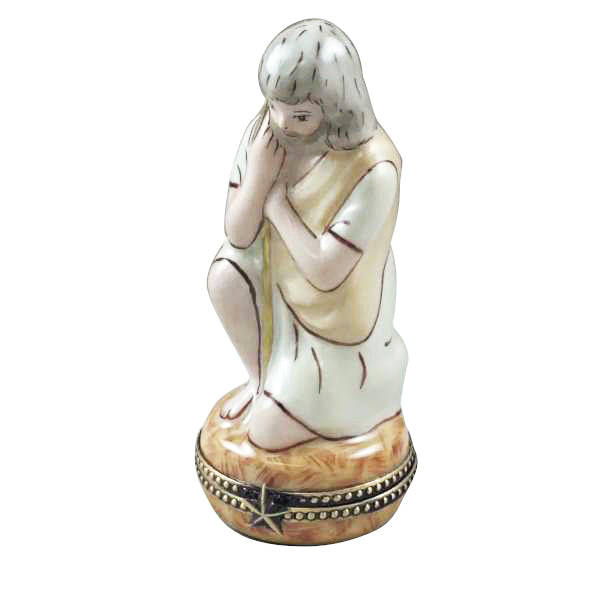 Every brushstroke by hand on the Satin Nativity Set, 12 Pieces Limoges box from France
