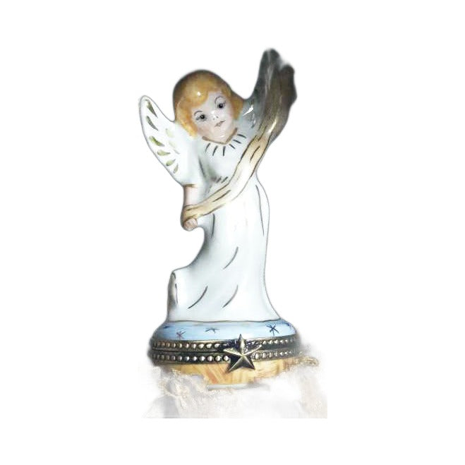 Satin Nativity Set, 12 Pieces Limoges box painted by hand in Limoges, France, a gift to treasure