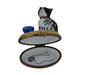 Cat w Blue Cup Limoges Box Figurine Authentic Limoges Box