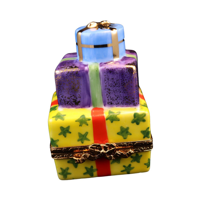 Christmas Presents Limoges box painted by hand in Limoges, France, a gift to treasure