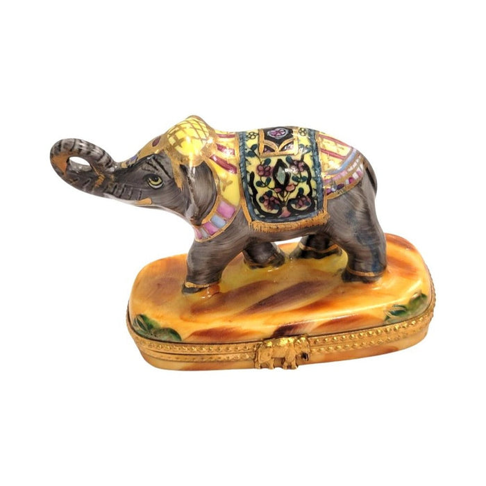 Hand-painted Imperial Elephant Limoges box, French artistry for lovers of fine art