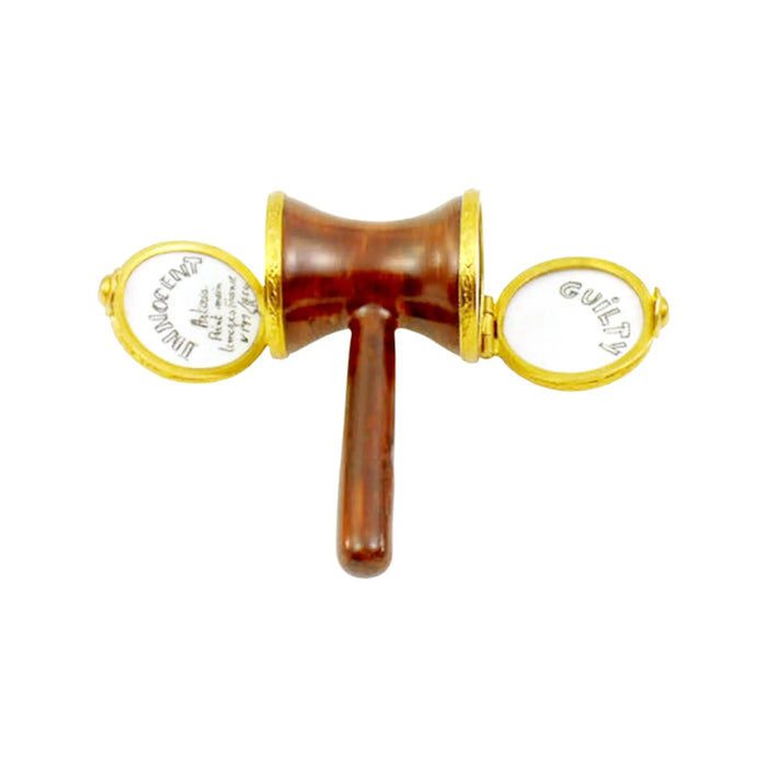 Judge's Gavel Limoges Box for Collectors Porcelain Limoges Professional French Trinket Box