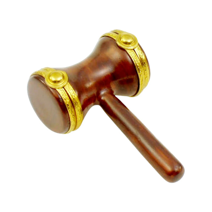 Judge's Gavel Limoges Box for Collectors Porcelain Limoges Professional French Trinket Box