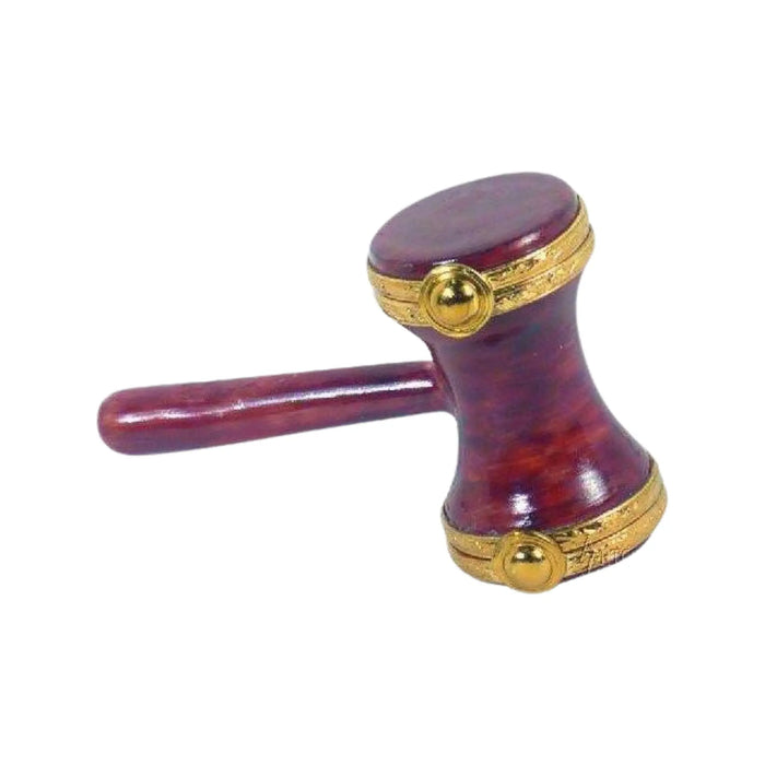 Judge's Gavel Limoges Box for Collectors Porcelain Limoges Professional French Trinket Box