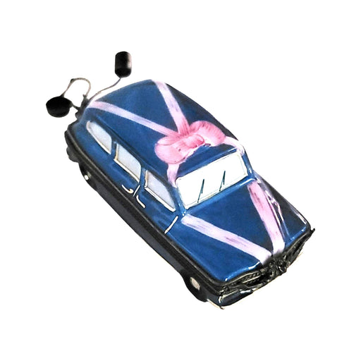 Just Married Limousine Keepsake Porcelain Limoges wedding vehicle French Trinket Box