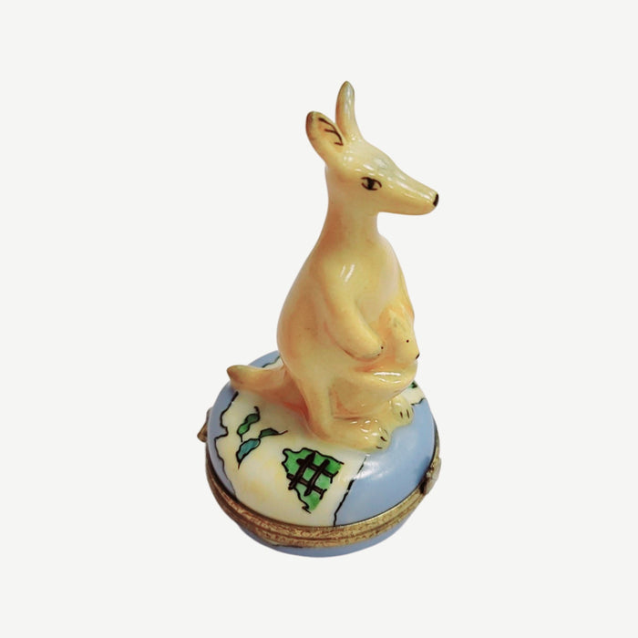 Kangaroo Limoges Box Treasure Porcelain Limoges wild animal French Trinket Box