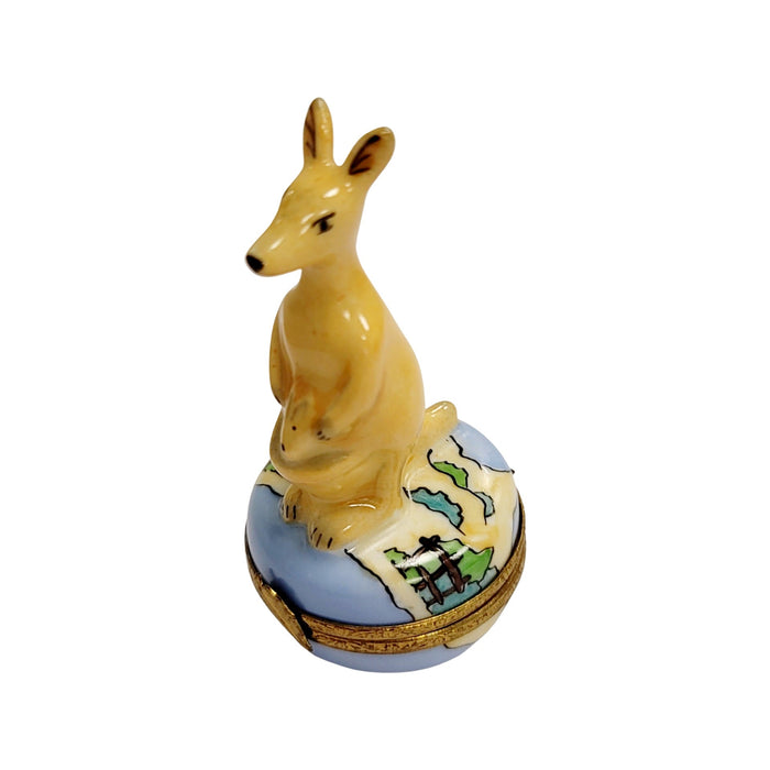 Kangaroo Limoges Box Treasure Porcelain Limoges wild animal French Trinket Box
