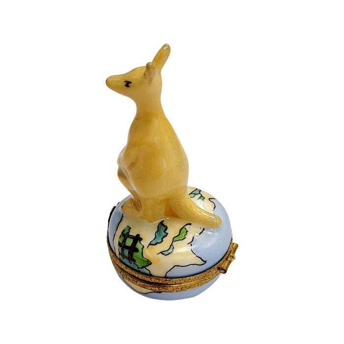 Kangaroo Limoges Box Treasure Porcelain Limoges wild animal French Trinket Box