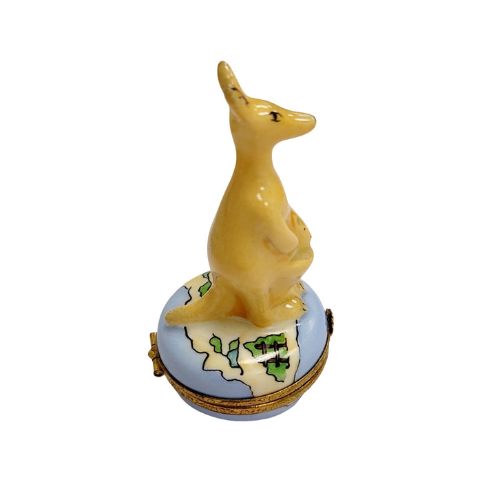 Kangaroo Limoges Box Treasure Porcelain Limoges wild animal French Trinket Box
