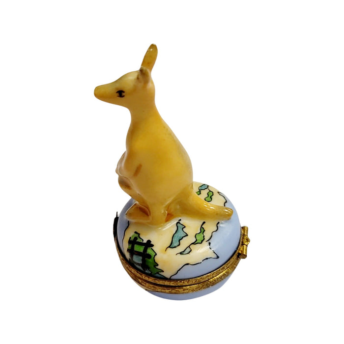 Kangaroo Limoges Box Treasure Porcelain Limoges wild animal French Trinket Box