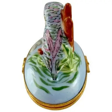 King Fisher Limoges Box for Bird Lovers Porcelain Limoges bird birds French Trinket Box