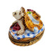 Kitty Cat Bonnet Trinket Box for Cat Lovers Porcelain Limoges cat cats limoge box French Trinket Box