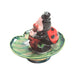 Lady Bug playing Instrument on Lillypad Limoges Box Porcelain Figurine-frog LIMOGES BOXES bugs critters-CH5T101