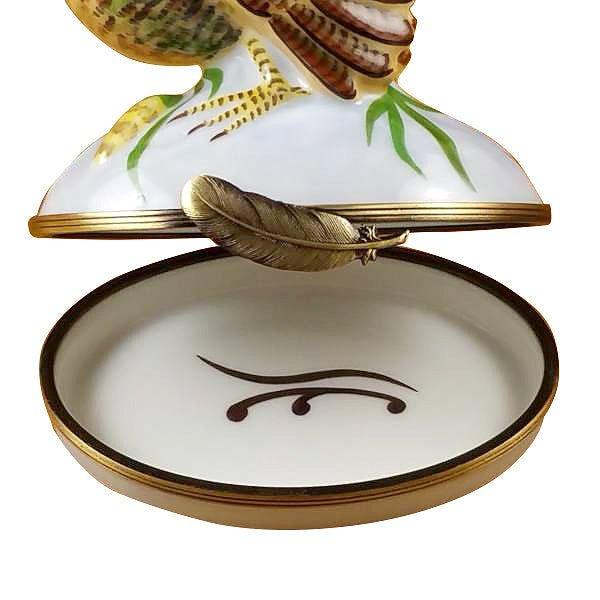 Large Turkey Limoges Box for Thanksgiving Decor Porcelain Limoges thanksgiving wild bird French Trinket Box