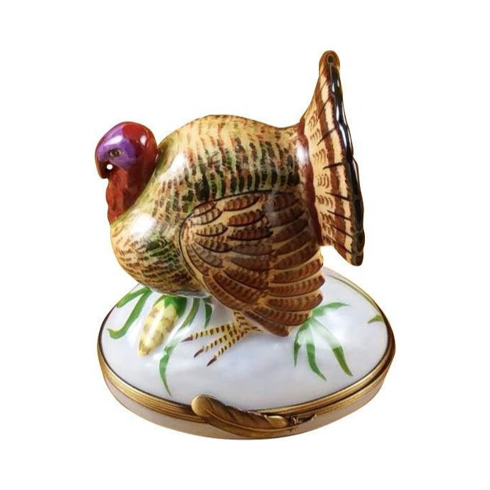 Genuine Rochard Large Turkey Limoges box painted by hand in France, from Limoges Boutique