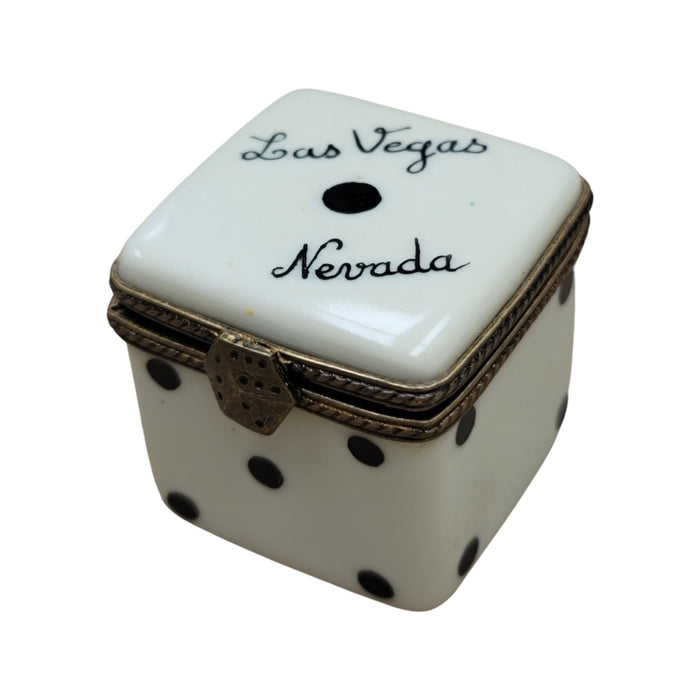 Las Vegas Dice Limoges Box for Collectors Porcelain Limoges games gambling travel French Trinket Box