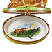 Lazy Longhorn Bull Limoges Box for Collectors Porcelain Limoges farm animals French Trinket Box
