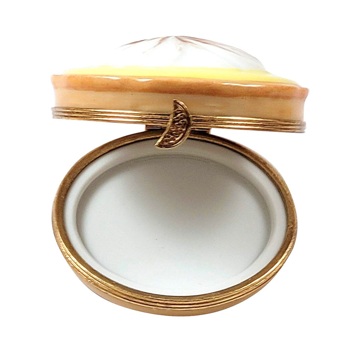 Lemon Pie Limoges Box for Collectors Porcelain Limoges Dessert French Trinket Box