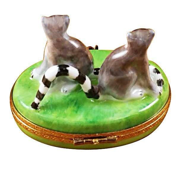 Lemur Monkey Limoges Box for Wildlife Lovers Porcelain Limoges wild animals travel French Trinket Box