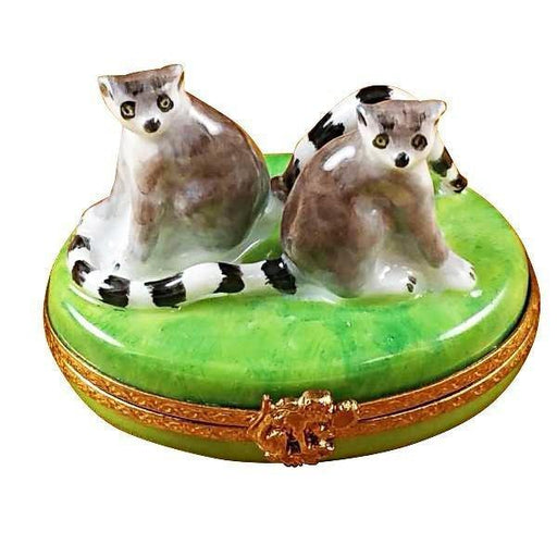 Lemur Monkey Limoges Box for Wildlife Lovers Porcelain Limoges wild animals travel French Trinket Box
