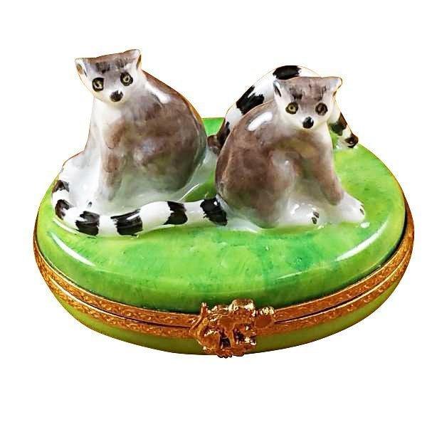 Lemur Monkey Limoges Box for Wildlife Lovers Porcelain Limoges wild animals travel French Trinket Box
