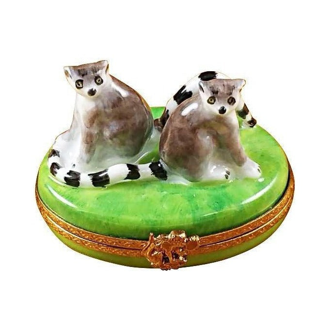 Limoges Boutique presents the Rochard Lemur Monkey, a genuine Limoges box painted by hand in France