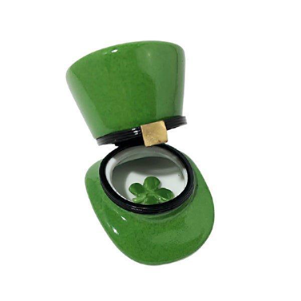 Leprechaun Hat Limoges Box for Irish Collectors Porcelain Limoges special occasions travel French Trinket Box