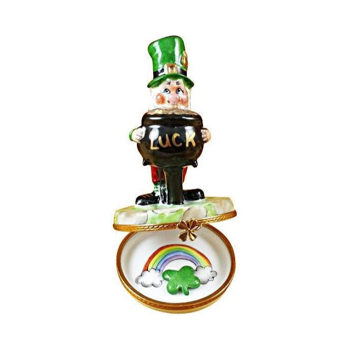 Hand-painted Leprechaun Irish Limoges box, French artistry for lovers of fine art