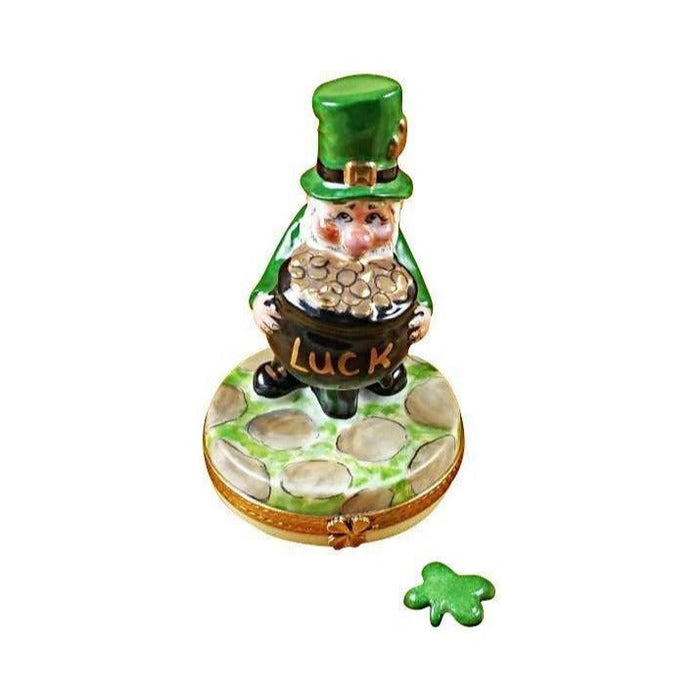 Authentic Rochard Leprechaun Irish Limoges box, hand-painted in France, from Limoges Boutique