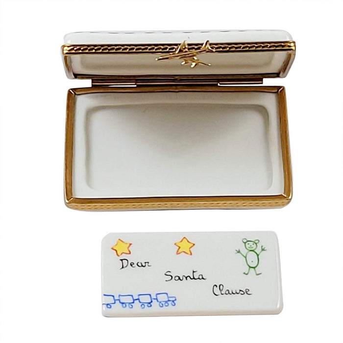 Letter To Santa Limoges Box Porcelain Limoges Santa xmas theme French Trinket Box