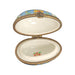 Light Blue Floral Limoges Box for Elegant Decor Porcelain Limoges egg French Trinket Box