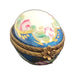 Light Blue Floral Limoges Box for Home Elegance Porcelain Limoges egg French Trinket Box