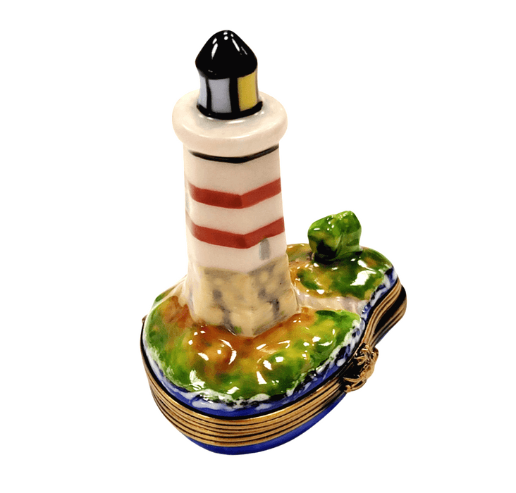 Lighthouse Boat Limoges Box for Sea Lovers Porcelain Limoges beach travel French Trinket Box