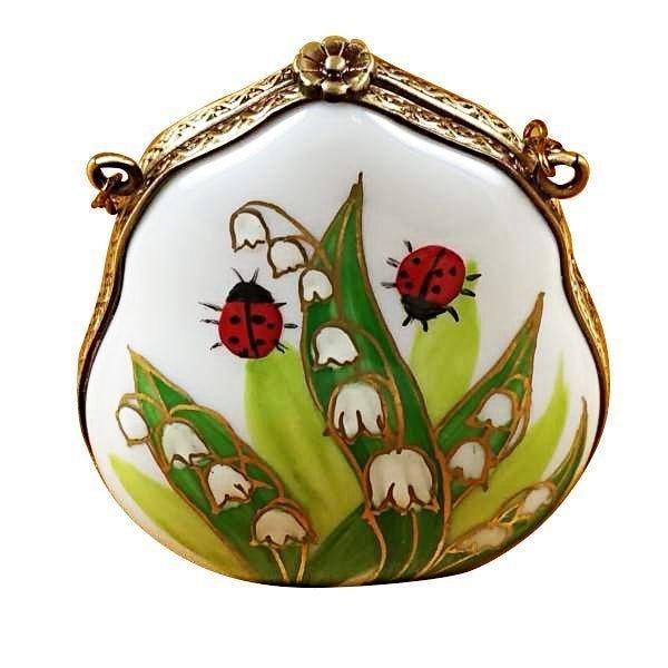 Lily of the Valley Purse Limoges Box – Handcrafted French Porcelain