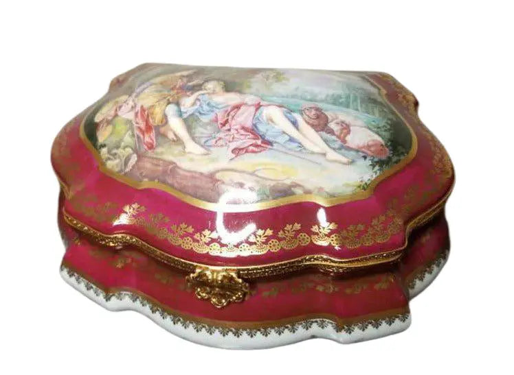 Limited Edition Lovers Box for Jewelry Enthusiasts Porcelain Limoges Jewelry Love Valentine French Trinket Box